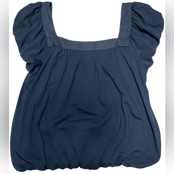 Bubble Hem Babydoll Blouse in Black Size Large Max Studios Specialty Products - Picture 1 of 16